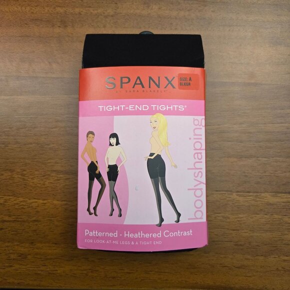Spanx Tight End Tights Heathered Contrast Black Gray Shapewear Two Tone A NWT - Picture 3 of 9
